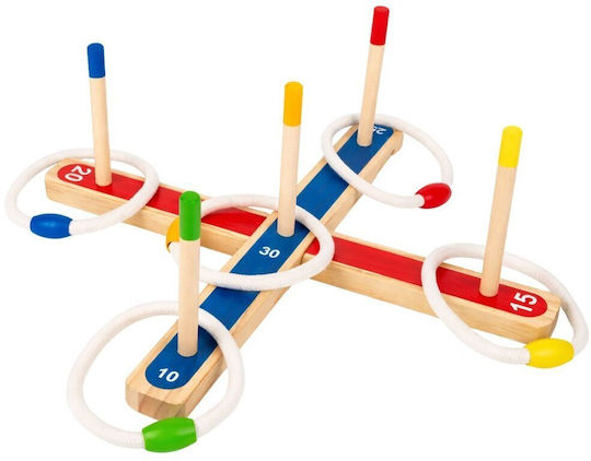 Leantoys Wooden Ring Toss Dexterity Game Family Game Scoring Lean Toys 30656