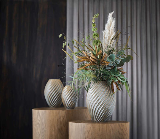 Lumarko Decorative Ceramic Vase Grey Y21cm