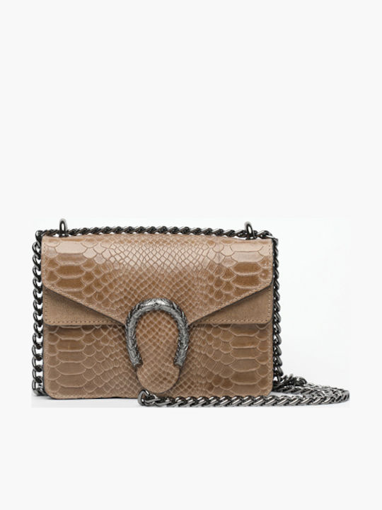Leather Women's Shoulder Bag Suede Grey