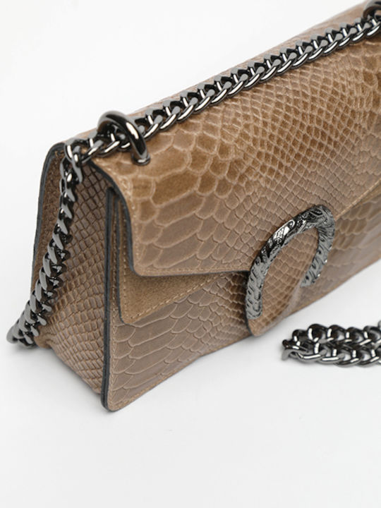 Leather Women's Shoulder Bag Suede Grey