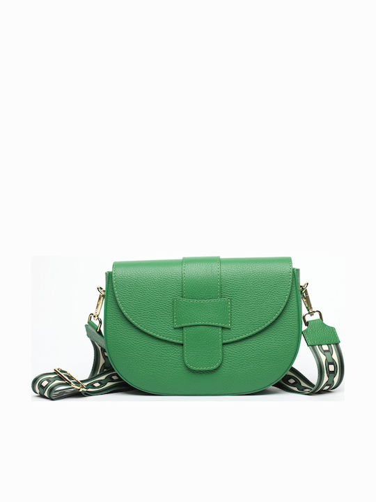 Leather Women's Shoulder Bag Navy Blue