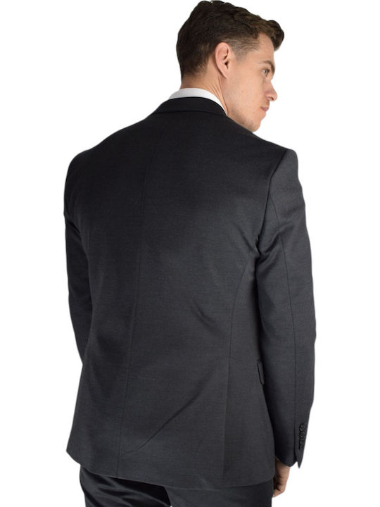 Costum Bărbătesc Cu Vestă Gri Antracit