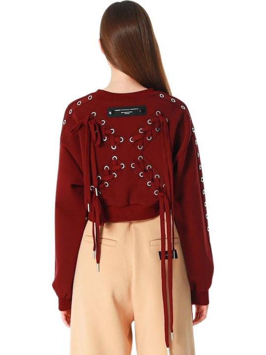Mod Wave Movement Cropped Damen-Sweatshirt Multi