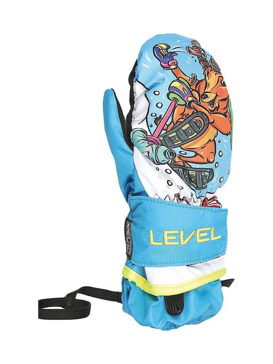 Level Hellblaue Kinder-Ski- und Snowboardfäustlinge