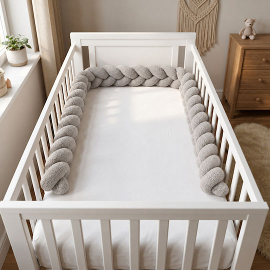 Cangaroo Geflochtene Innere Gitterbettumrandung Grau 10x235 cm