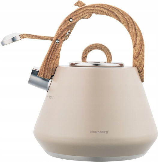 Klausberg Неръждаем бежов електрически чайник 2500 ml