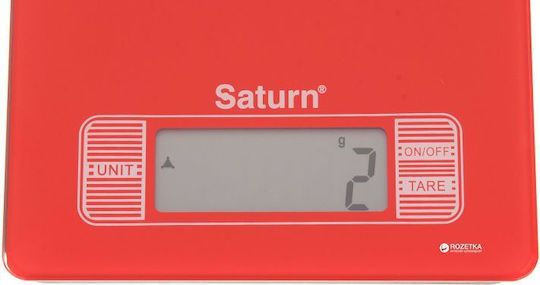 Saturn Дигитална Кухненска Везна до 5 kg Червена
