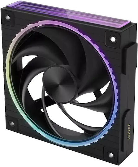Zm-df 120 A3 Черен Вентилатор за Компютърна Кутия с Обратни Перки (70.5cfm) с ARGB Осветление и 3-пиново Свързване Черен