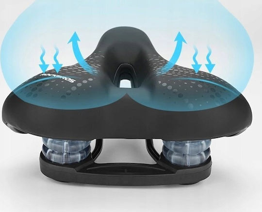 Rockbros Black Bicycle Saddle 240 x 195 mm