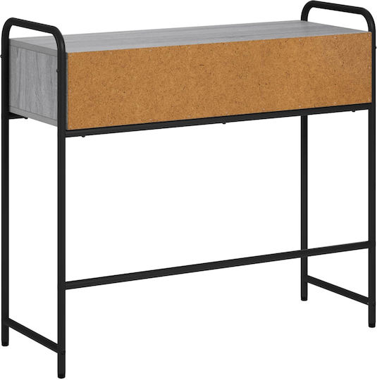 Konsolentisch aus Holz und Metall Grau L90xB33xH80,5 cm