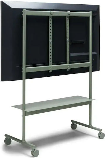 Tv Stand Wheels Shelf Pedestal Rover 40″–70″ Sage