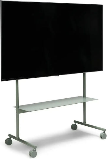 Tv Stand Wheels Shelf Pedestal Rover 40″–70″ Sage