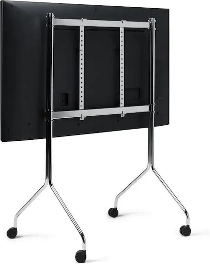 Tv Stand Wheels Pedestal Moon Rollin' Tall 55″–70″ Chrome
