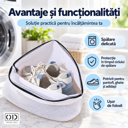Sac de Spălare și Uscare pentru Pantofi cu Fermoar 42 X 24 X 24 Cm Alb din Poliester Original Deals Sac de Spălare și Uscare pentru Pantofi cu Fermoar 42 X 24 X 24 Cm Alb din Poliester Original Deals