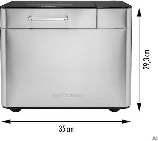 Gastroback Αρτοπαρασκευαστής 500W Χωρητικότητας 1000gr με 18 Προγράμματα