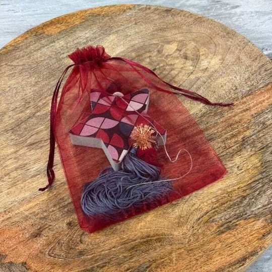 ED Collection Fabric Christmas Gift Pouch Red 16x23cm R10/23013