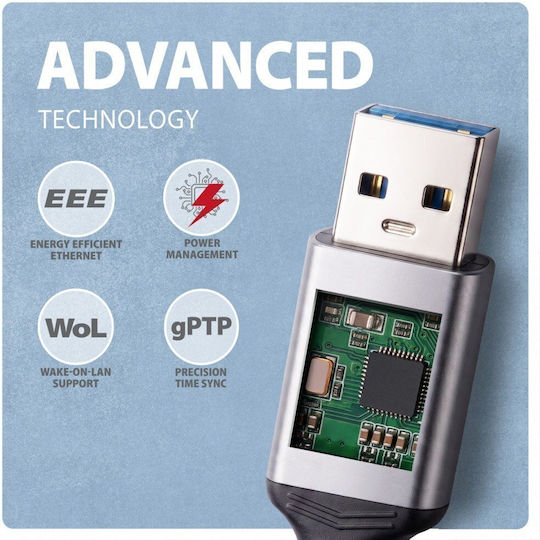 Axagon ADE-AM15 Adaptor de Rețea USB cu Conexiune Ethernet prin Cablu