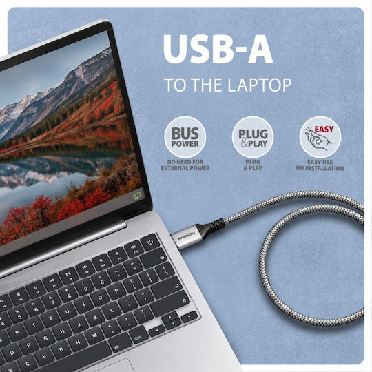Axagon ADE-AM30 Adaptor de Rețea USB cu Conexiune prin Cablu Gigabit Ethernet