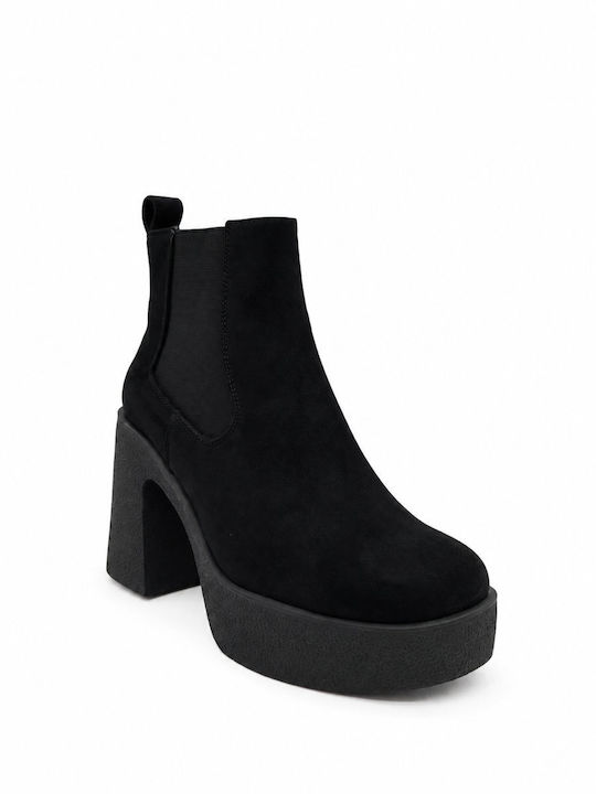 Suede Women's Chelsea Ankle Boots Black