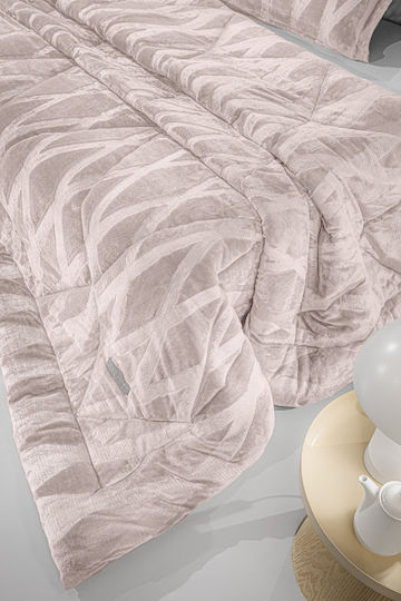Guy Laroche Zadic Pudra Sherpa Comforter Set Semi-Double 180x240cm 530 GSM