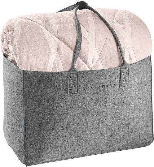 Guy Laroche Zadic Pudra Sherpa Comforter Set Semi-Double 180x240cm 530 GSM