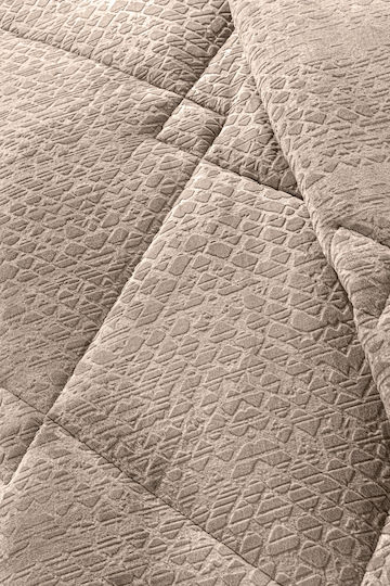 Guy Laroche Sherpa Comforter Set Single 160x240cm Surreal Natural 530 GSM