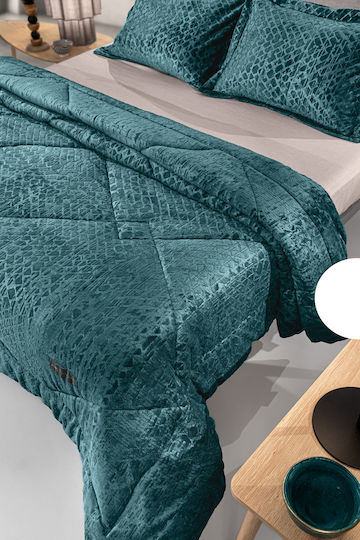 Guy Laroche Sherpa Comforter Set Single 160x240cm Surreal 530 530 GSM