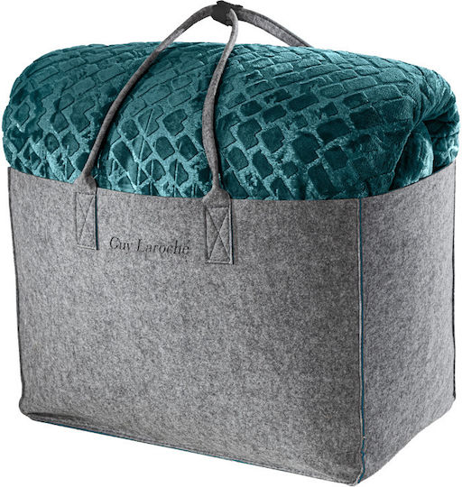 Guy Laroche Sherpa Comforter Set Single 160x240cm Surreal 530 530 GSM