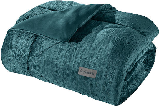 Guy Laroche Sherpa Comforter Set Single 160x240cm Surreal 530 530 GSM