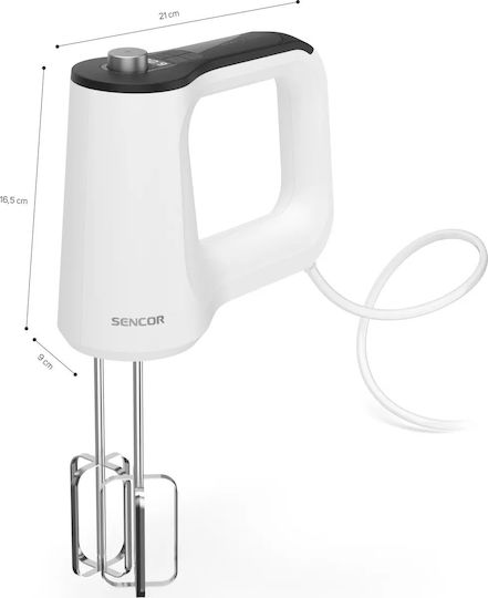 Blender de Mână cu Tijă din Inox 800W Alb