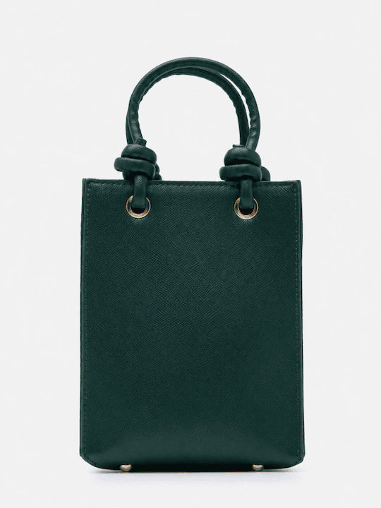 Damenhandtasche Aus Stoff Zum Tragen In Der Hand Oder Als Crossbody-Tasche in Zypressengrün