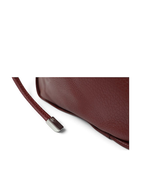 Burgundy Leather Women's Shopper Bag