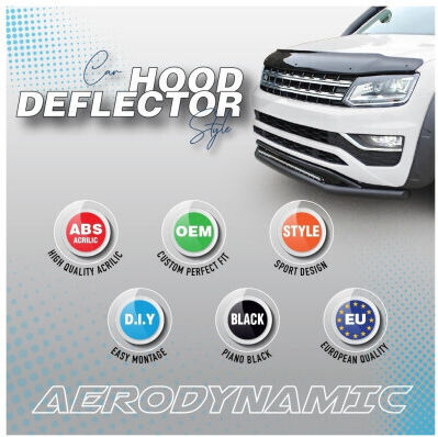 Car Hood Deflector Compatible Peugeot Partner Tepee 2009–2018 Smartic Model Sma-000756