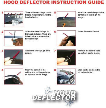 Car Hood Deflector Compatible Peugeot Partner Tepee 2009–2018 Smartic Model Sma-000756