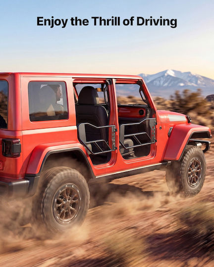 Vevor Jeep Tube Doors 4-Door Compatible with Jeep Wrangler JK Unlimited 2007-2018 Front & Rear Tubular Doors Alloy Steel Storage Bag Rubber Pads Heavy-Duty Hinges Latch O