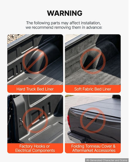 Vevor Truck Bed Storage Box Waterproof Wheel Well Tool Box ABS 25 L Anti-Theft Combination Lock Compatible with Dodge Ram 1500 2019–2023 Left Driver Side Drilling Required