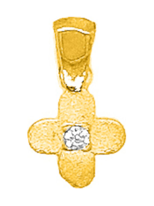Dio Jewellery Lab Γυναικείος Σταυρός από Επιχρυσωμένο Ασήμι χωρίς Αλυσίδα