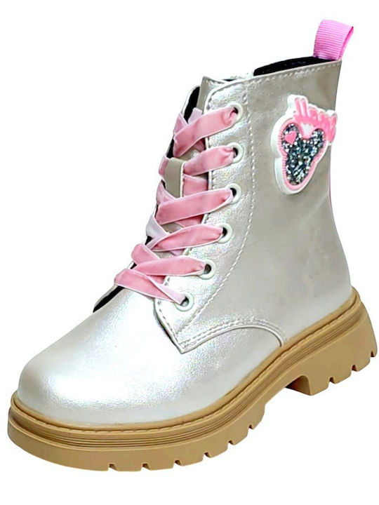 Kids Gold Ankle Boots