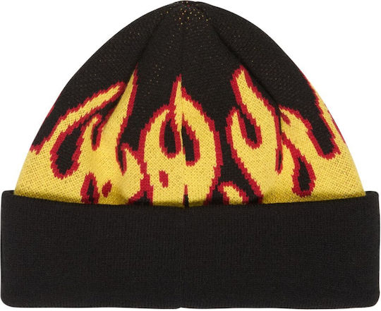 Beanie Unisex Σκούφος με Rib Πλέξη σε Μαύρο χρώμα