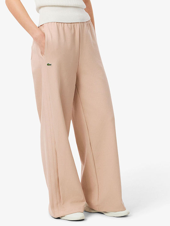 Lacoste Beige Flared Sweatpants