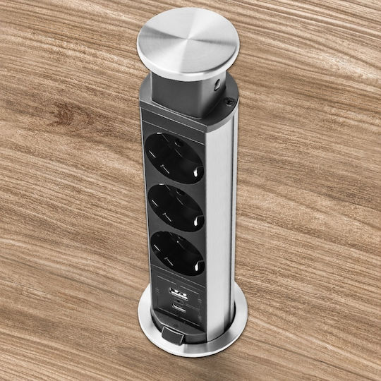 Spacetronik Triple Power Socket Black