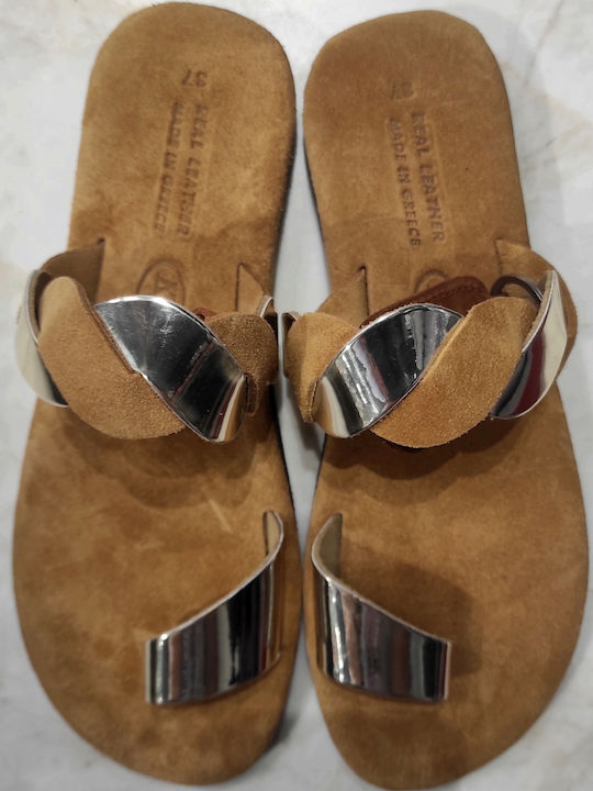 Leather Women's Sandals Gold