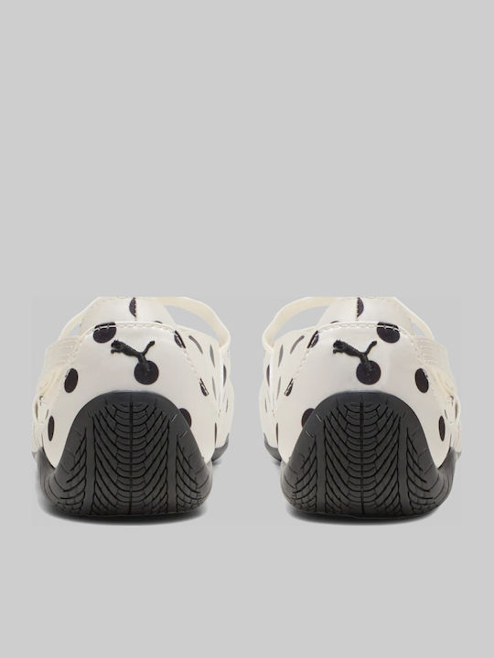 Speedcat Γυναικείες Μπαλαρίνες Sneaker-Style με Λουράκι / Μπαρέτα Λευκές
