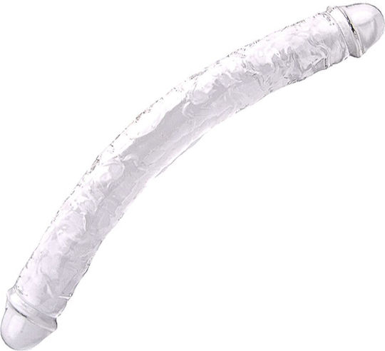 Loving Joy Double Dildo with Suction Cup Transparent