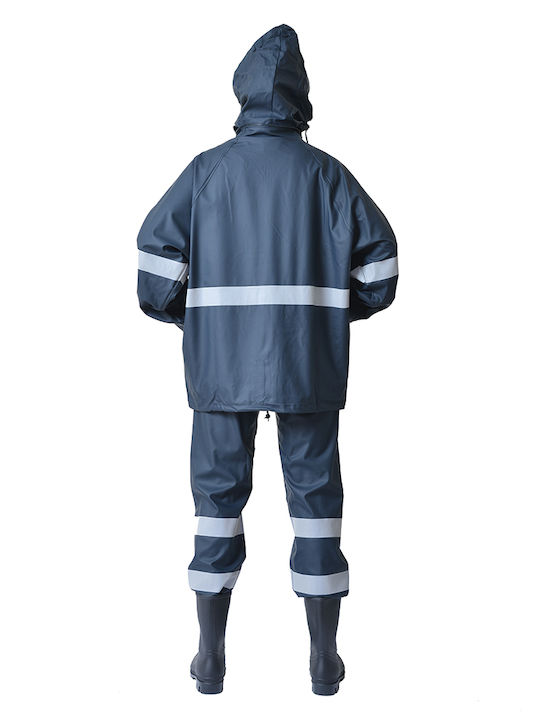 Ergosafety Costum de Ploaie din PU cu Benzi Reflectorizante Ergosafety Costum de Ploaie din PU cu Benzi Reflectorizante