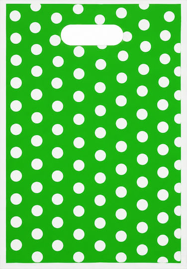 Plastiktüte als Geschenk, Grün, 25 × 17 cm, 10 Stück