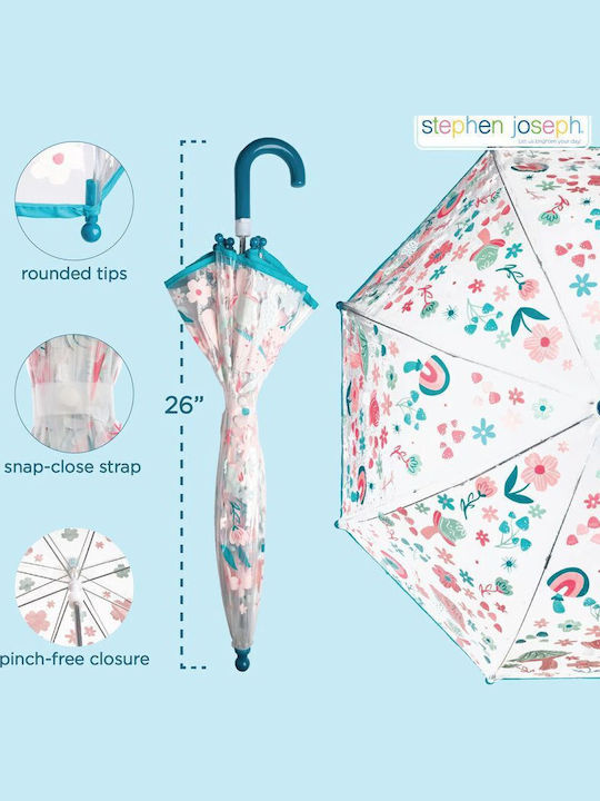 Stephen Joseph Kinderstockschirm Transparent mit einem Durchmesser von 69 cm