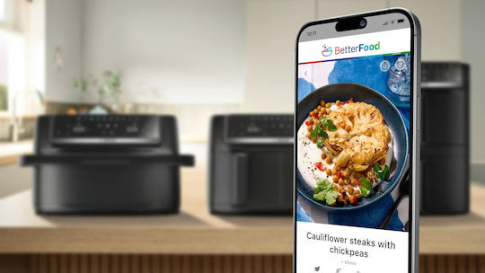 Air Fryer Series 4 cu Două Coșuri Detașabile de 9 l, Negru