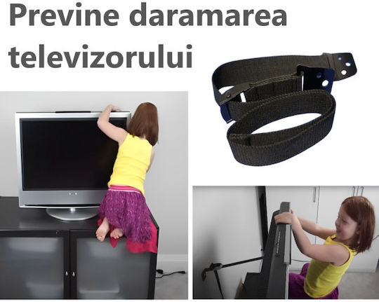 Empria Baby-Sicherheitsprodukte Für TV aus Stoff in Schwarz Farbe 12.5x11.5x4.5cm 2 Stück