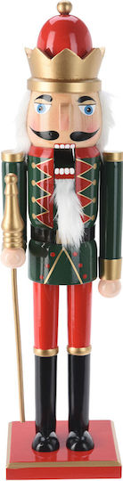 Weihnachts-Nussknacker Aus Holz Rot 38 cm Hoch